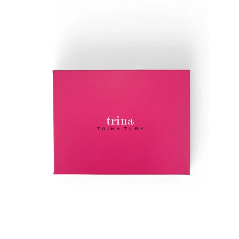 Trina Turk Multicolor Stripe Coin Purse Card Wallet Zip Around Gift‎ Boxed NWT